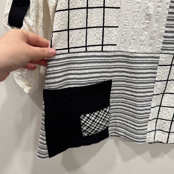 Sidestreet Boutique Printed Loose Fit Lagenlook Textured Top One Size - Picture 3 of 6